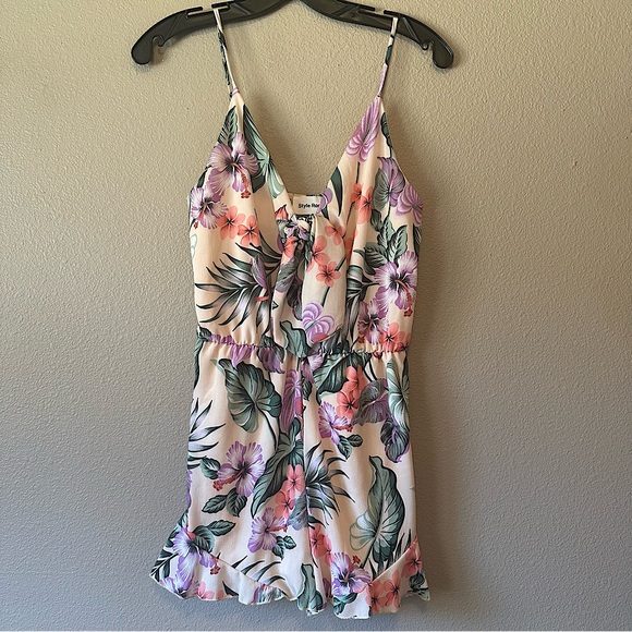 Style Rack Pants - Style Rack tie front keyhole romper